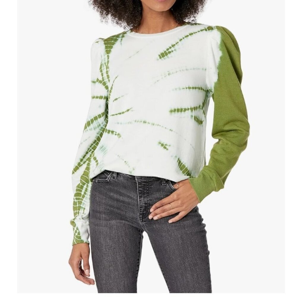 The Drop Women's Jean Puff-Sleeve Fleece Sweatshirt